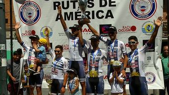 Matías Presa en el podio este domingo.