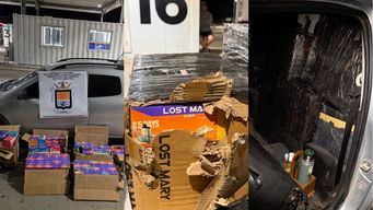 incautan 1225 cigarrillos electronicos: un hombre y una mujer pretendian ingresarlos al pais por fray bentos