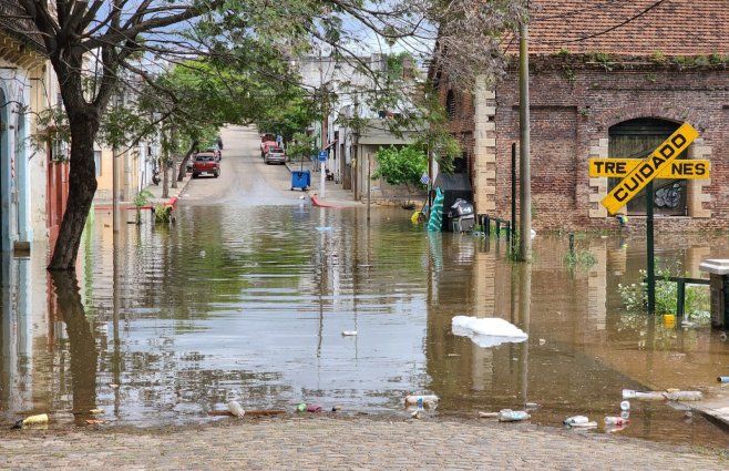 Foto: Sinae, archivo. Recientes inundaciones en el litoral oeste de Uruguay.