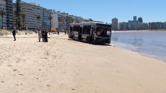 Foto: Subrayado. El ómnibus se accidentó a las 7:40 horas del sábado en Pocitos.