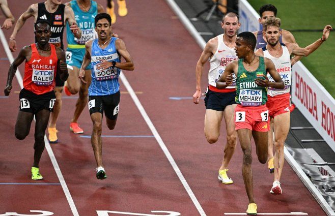 Foto: AFP. Valentín Soca en el Mundial de Atletismo en Tokio.