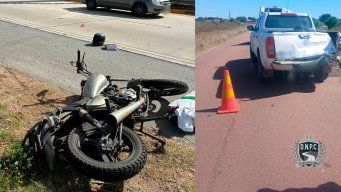 Fotos: Policía Caminera. Cuatro víctimas iban en motos, una en auto.