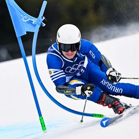 Foto: AFP. Nicolás Pirozzi en Juegos Olímpicos de Invierno 2026. Foto: AFP. Nicolás Pirozzi en Juegos Olímpicos de Invierno 2026.