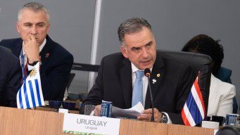 Orsi en la cumbre del grupo BRICS. Foto: Presidencia de Uruguay.