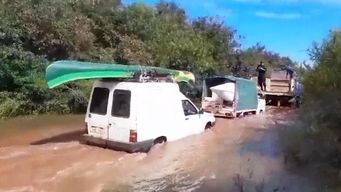 Evacuados en río Cebollatí, Rocha.