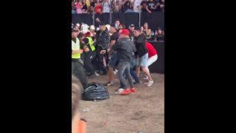 videos muestran batalla campal en una fiesta en la rambla; golpearon a seguridades y prefectura