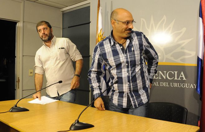 Marcelo Abada y Fernando Pereira del PIT-CNT