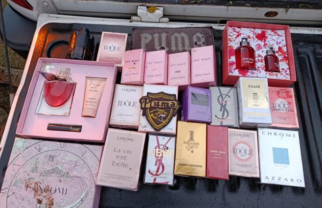 Foto: Ministerio del Interior. Perfumes incautados, valuados en $90 mil.