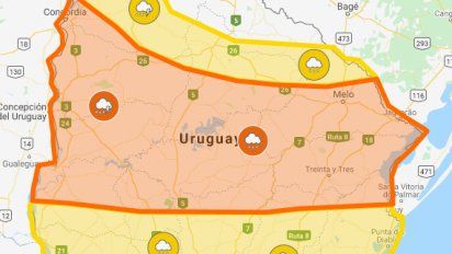 rigen alertas meteorologicas en casi todo el territorio