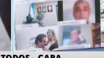 Foto de una pantalla durante la sesión virtual.