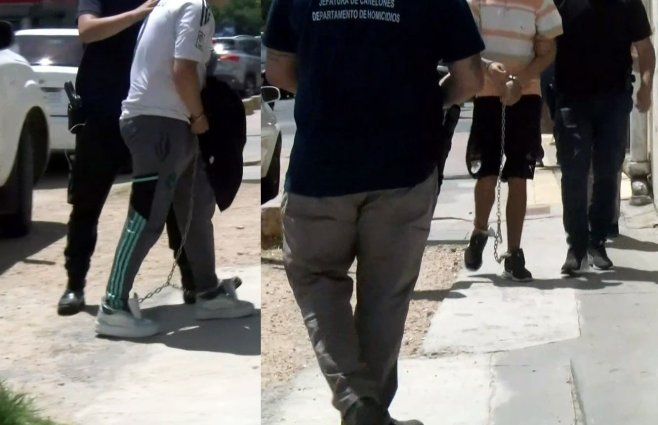 Fotos: Subrayado. El momento en el que los detenidos son llevados ante un juez en Las Piedras.