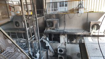 Incendio en el Servicio Nacional de Sangre. Foto: Bomberos.