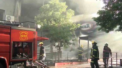 controlaron el incendio en zona comercial centrica de paysandu