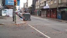 Foto: Subrayado. Escena del homicidio en Colonia y Tristán Narvaja, Cordón.