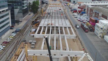 avanza viaducto en rambla portuaria;  tendra 1800 metros, un puente y seis carriles