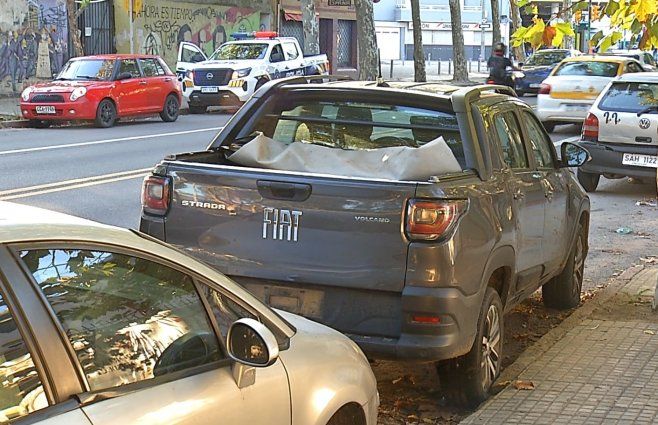 Foto: Subrayado. Camioneta Fiat rapiñada a Edison Lanza, asesor de Orsi