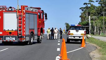 El siniestro de tránsito fatal en ruta Interbalnearia. Foto: Eduardo Castro, Subrayado.