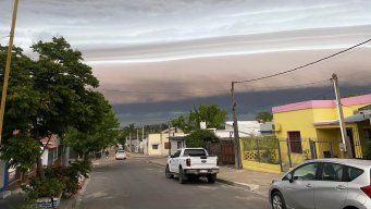 Foto cedida a Subrayado. Tormenta en Fray Bentos, Río Negro, este viernes.