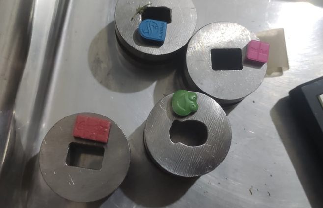 Las pastillas incautadas en Pocitos.