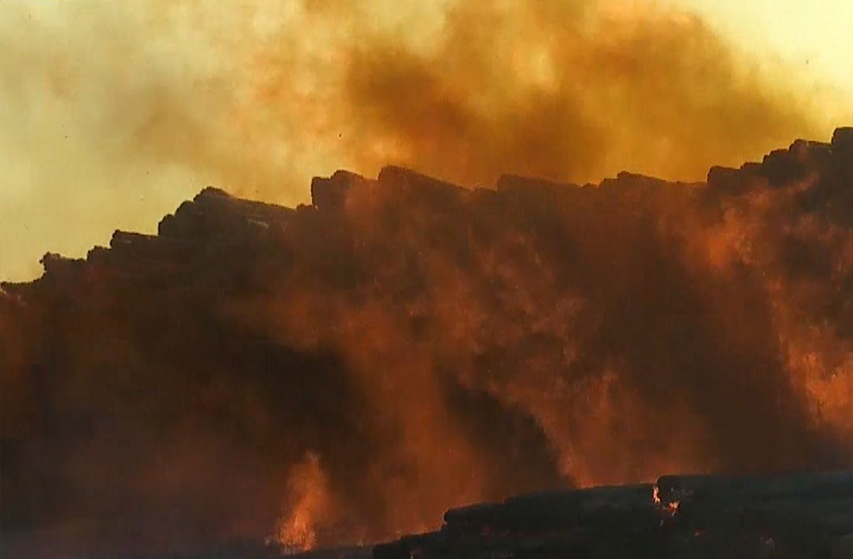 Un importante incendio afecta una empresa maderera de Rincón del Cerro