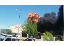 Incendio y explosión en un depósito de UTE en Salto