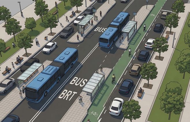 Así quedaría 18 de Julio con el nuevo proyecto de transporte: corredor central con única línea y viaje en 10 minutos