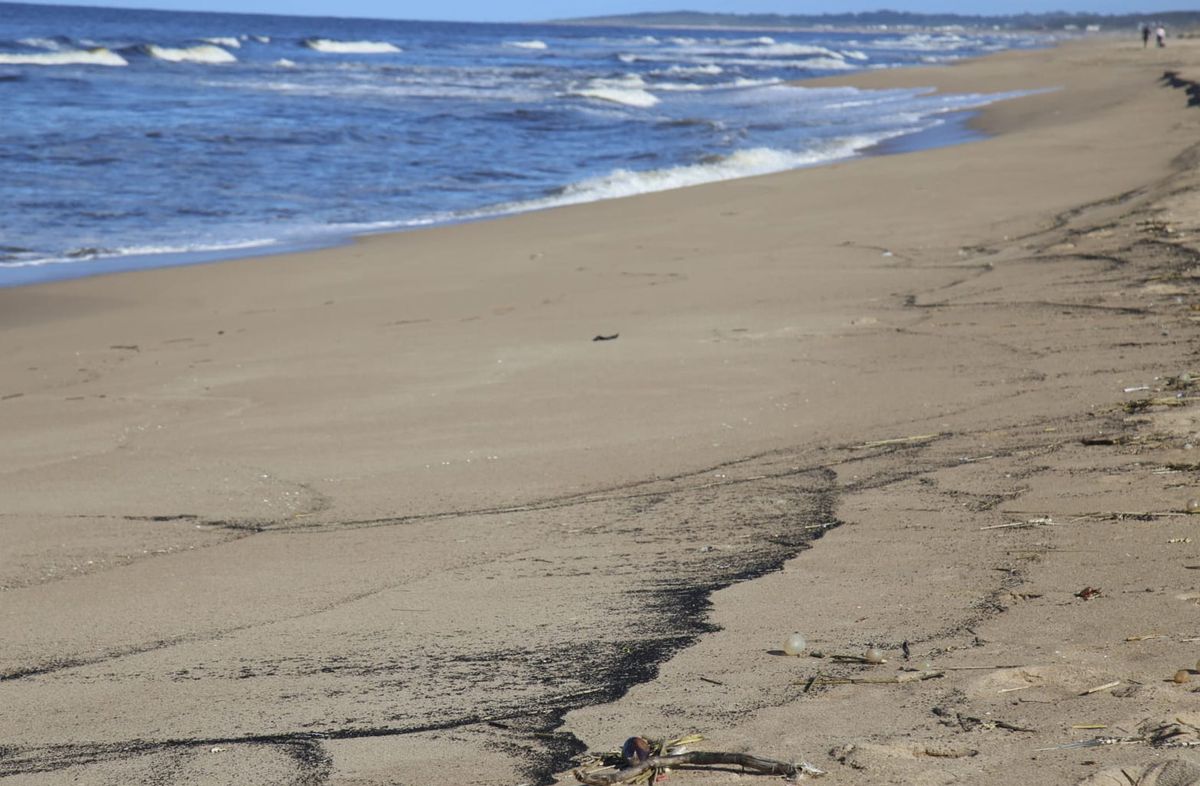 Foto: IDM. Hidrocarburo en la playa de Sauce de Portezuelo. Foto: IDM. Hidrocarburo en la playa de Sauce de Portezuelo.
