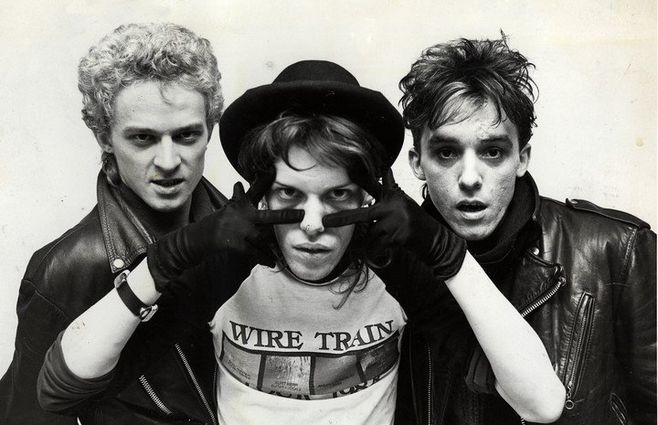 Stuka, Trafa y Gramática, tres socios fundadores de Los Violadores en los años 80.