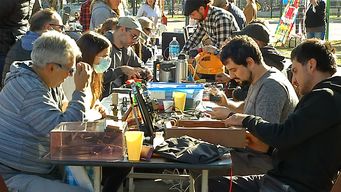 encuentro de reparadores en peatonal de punta gorda