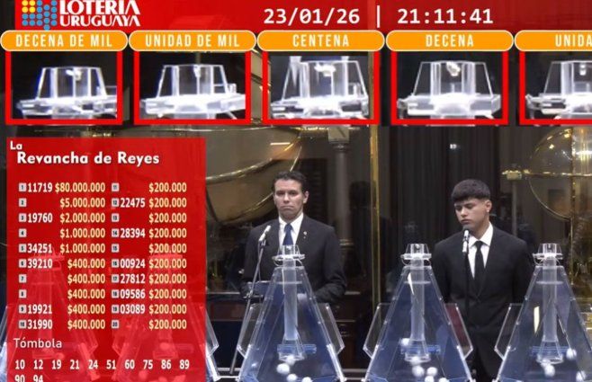 Revancha de Reyes, a la hora 21:11 salió el primer premio, con el número 17.719.