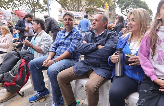 Álvaro Delgado en acto del PIT-CNT por el Día de los Trabajadores. Foto: FocoUy