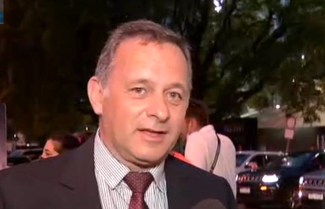 Álvaro Delgado tras la final de la Libertadores en el Centenario.