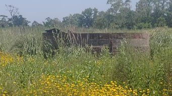 La mujer y el hombre estaban en esa precaria construcción, en un descampado de Instrucciones y San Martín. Foto: Sebastián Giovanelli, Subrayado.