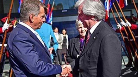 Tabaré Vázquez, Saúl Niinisto, presidentede Finlandia