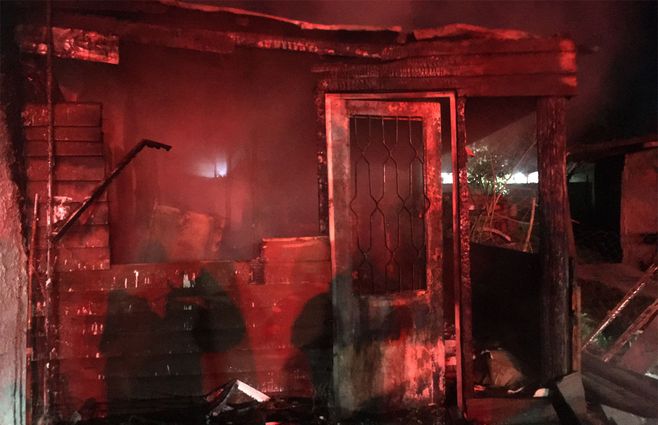 Incendio en casa de Toledo. Foto: Dirección Nacional de Bomberos.