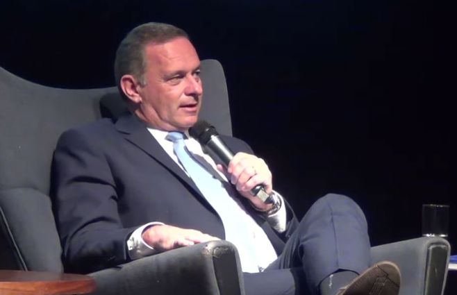 Álvaro Delgado en el evento de Búsqueda. Foto: captura de pantalla de la transmisión en vivo.