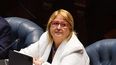 Sandra Lazo en la interpelación por el caso Cardama. Foto: FocoUy
