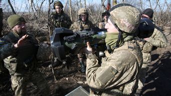 Fuerzas militares de Ucrania, este lunes 21 de febrero. (Foto: AFP).