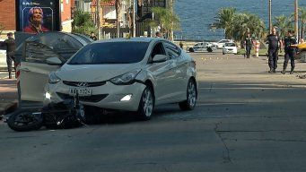 Foto: Subrayado. Escena del ataque a tiros en rambla de Buceo, en febrero de 2025.