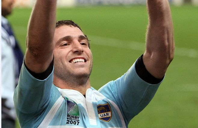 Federico Martín Aramburu en el mundial de rugby de 2007. Foto: AFP.