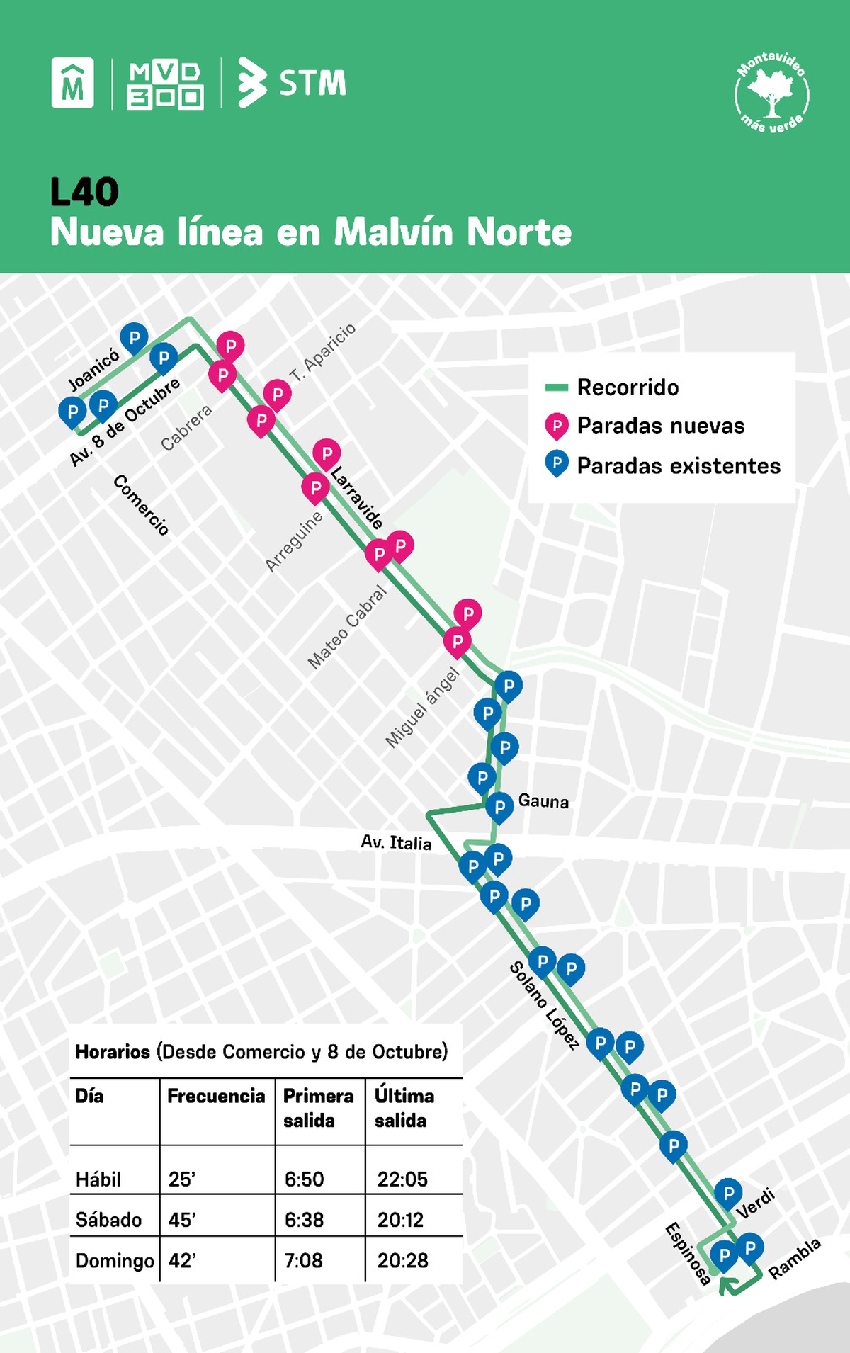 Nueva línea de ómnibus comenzó a funcionar en Montevideo une los