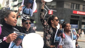 Manifestación por Mónica Olivera. Foto: Mariana Gabetti.