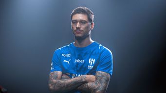 Darwin Núñez con la camiseta de Al Hilal. Foto oficial del club árabe en su sitio web.