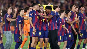 Festejo de Barcelona. Foto: AFP