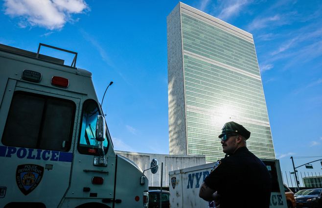 Edificio de las Naciones Unidas en Nueva York, escenario desde hoy de la Asamblea General. Foto: AFP