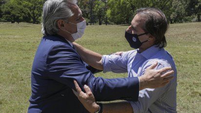 Lacalle Pou y Alberto Fernández en Anchorena, en noviembre de 2020. Parecían haber dejado atrás las tensiones del comienzo. Fernández no fue a la asunción del presidente uruguayo y demoró meses en responder a la invitación