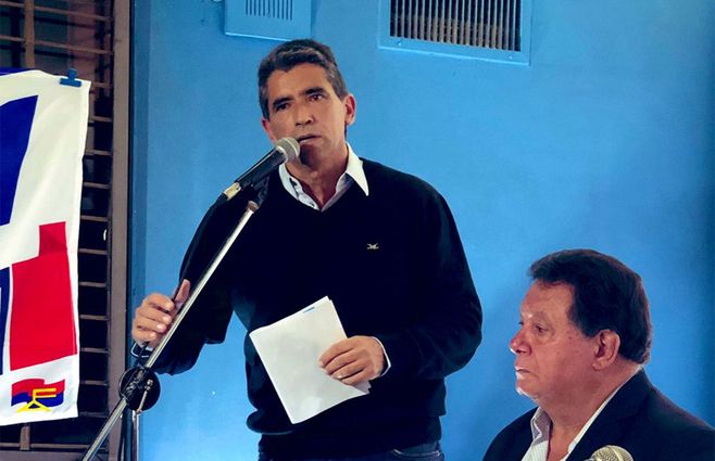 Foto: Sendic en el acto, publicada por la Lista 711 en Twitter.