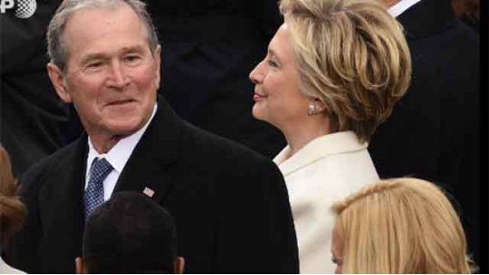 George Bush, Hillary Clinton