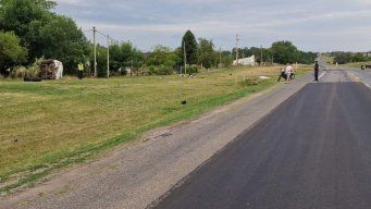 Foto: Policía Caminera. Accidente fatal en ruta 14, Soriano.