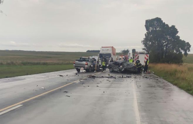 Siniestro de tránsito en ruta 3. Foto: Policía Caminera.